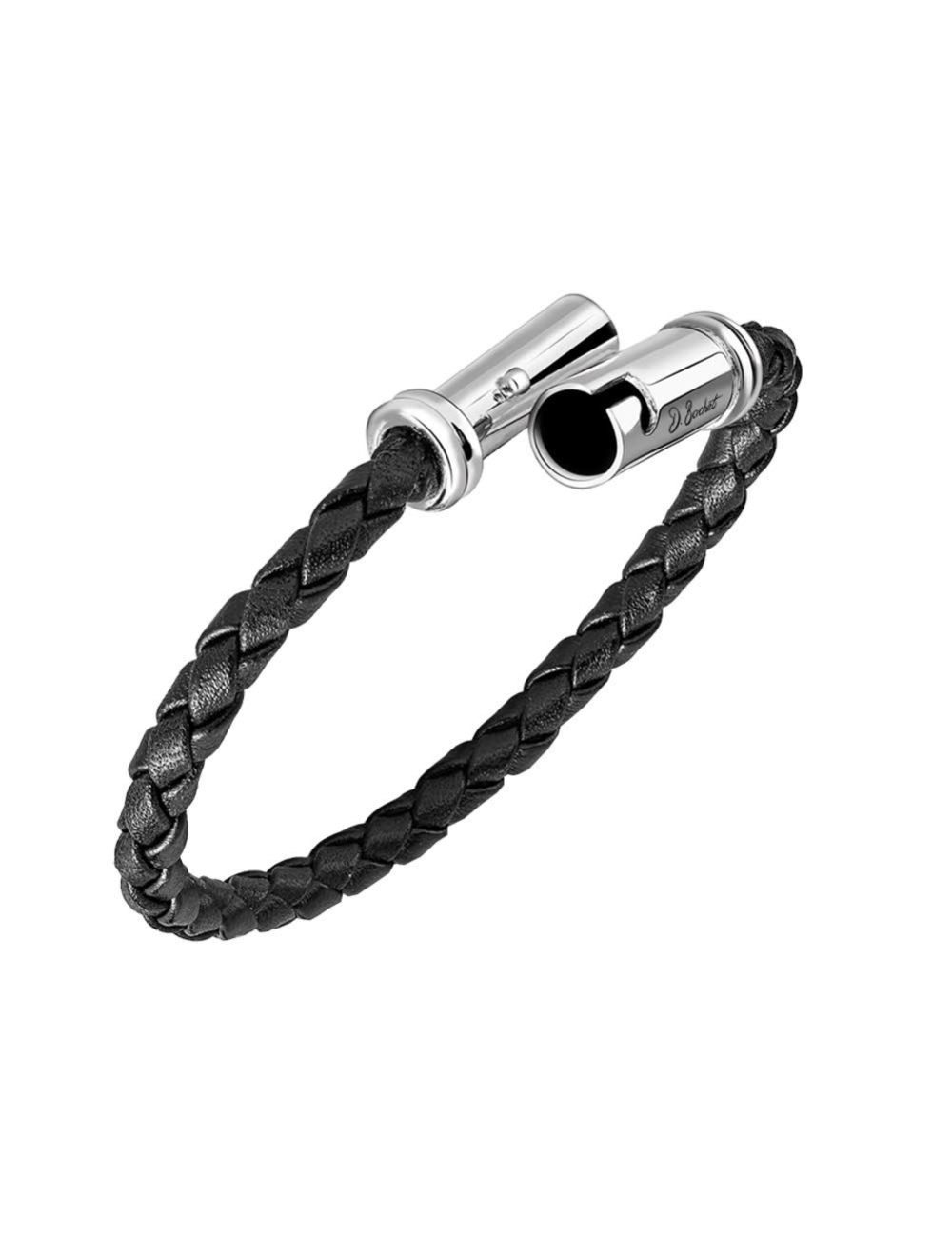 Bracelet De Luxe Homme En Or Blanc Et Diamants Noirs