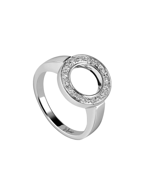 Bague en diamants Cercle de D.Bachet, symbole d'harmonie en or et platine, chic au quotidien.