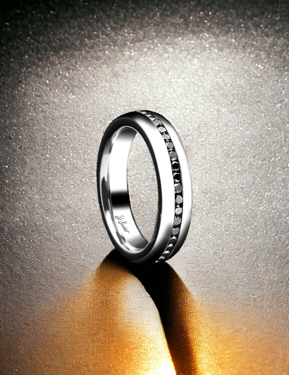 Wholesale Black Enamel Grooved Line Finger Ring - Pandahall.com