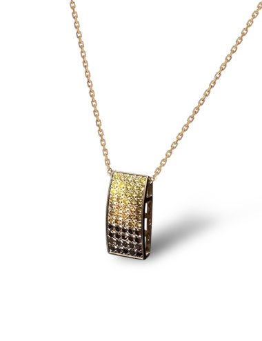 Pendant with captivating colored diamonds, perfect for a unique and elegant style.