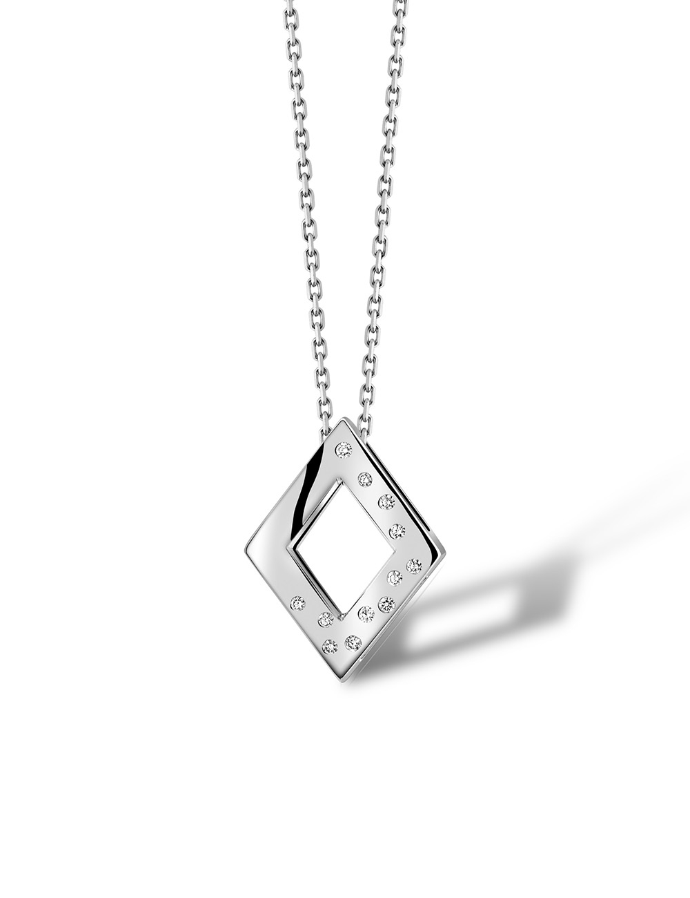 Women's Cascade Diamond Pendant in gold, symbolizing harmony and elegance, perfect for any occasion with timeless appeal.