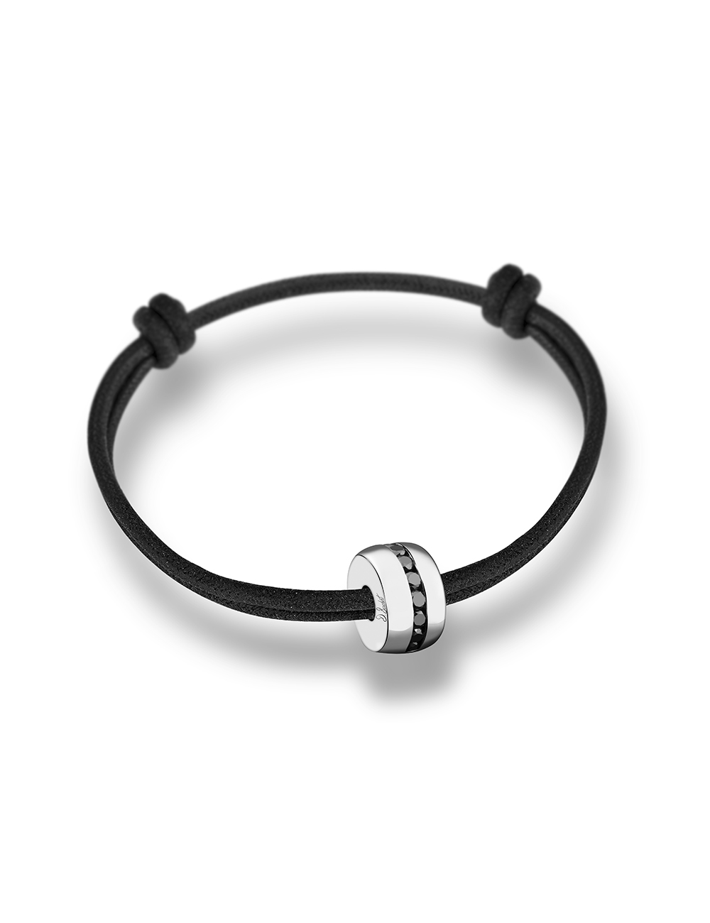 Bracelet homme luxe discret et moderne en or et diamants noirs